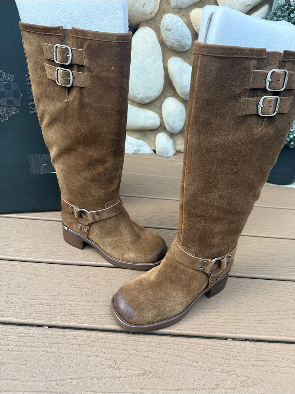 Vince Camuto Kaydin Women's Knee High Boots Brown New